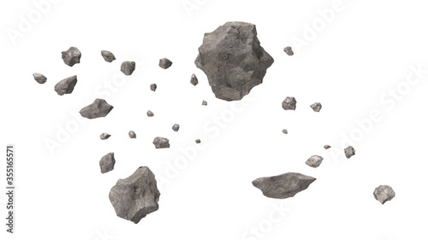 Obraz Asteroid Field Isolated