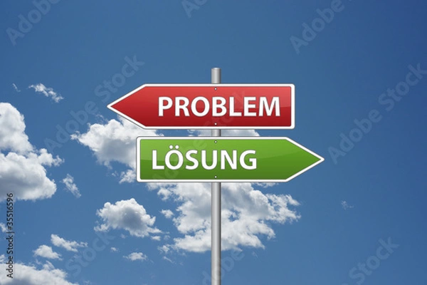 Obraz Wegweiser - Problem Lösung