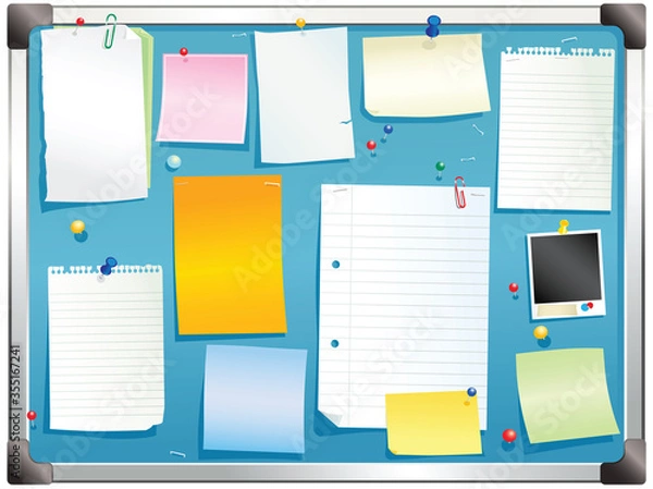 Fototapeta Alluminium framed bulletin board