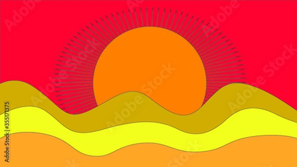 Obraz vector illustration of an abstract colorful background