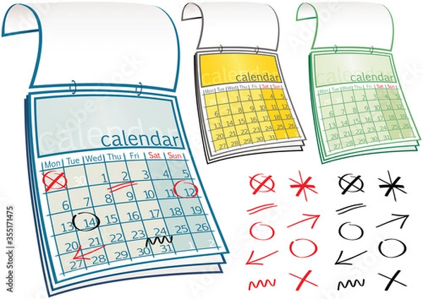 Fototapeta Calendars