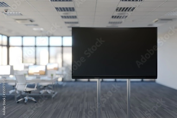 Fototapeta Office LCD display mockup. 3d illustration
