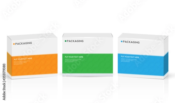 Fototapeta Box, packaging template for product vector design illustration.