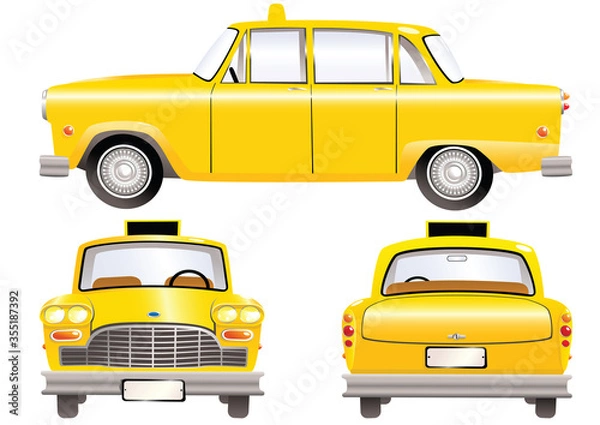 Obraz Yellow taxi cabs