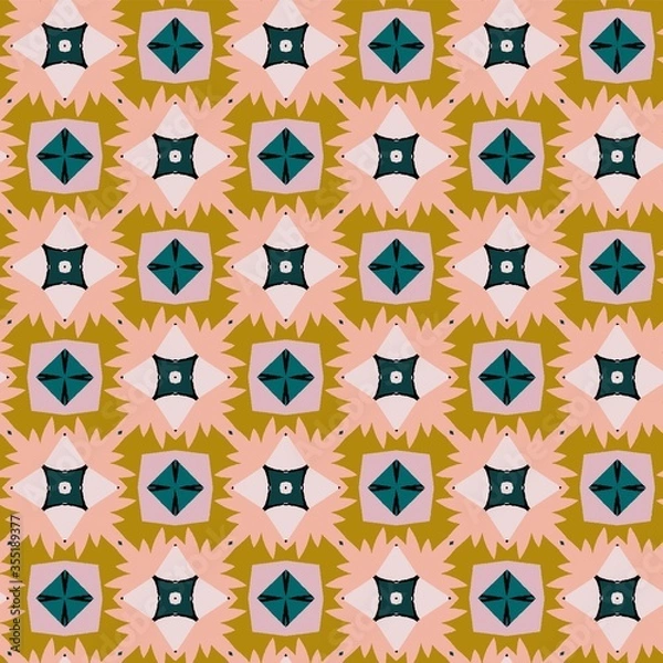 Fototapeta Abstract colorful seamless pattern design composition. Wallpaper, background. Eps 10