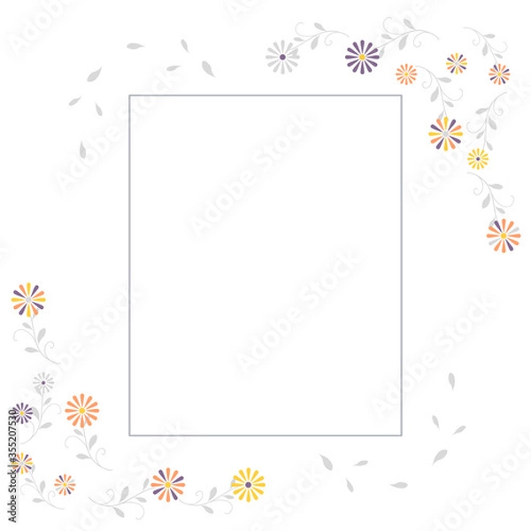 Obraz frame with flowers