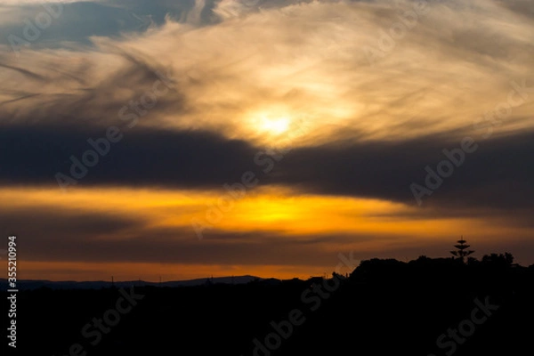 Obraz sunset over the city