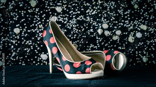 Obraz Polka dot high heels