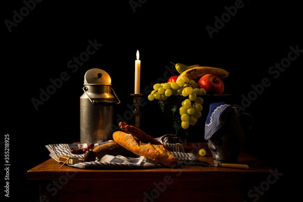Fototapeta A classic still life in the Dutch style