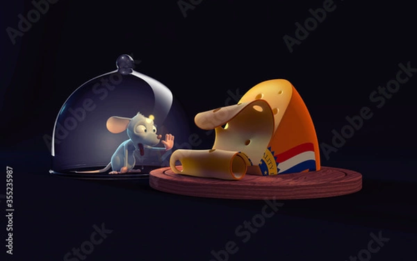 Obraz The mouse loves cheese