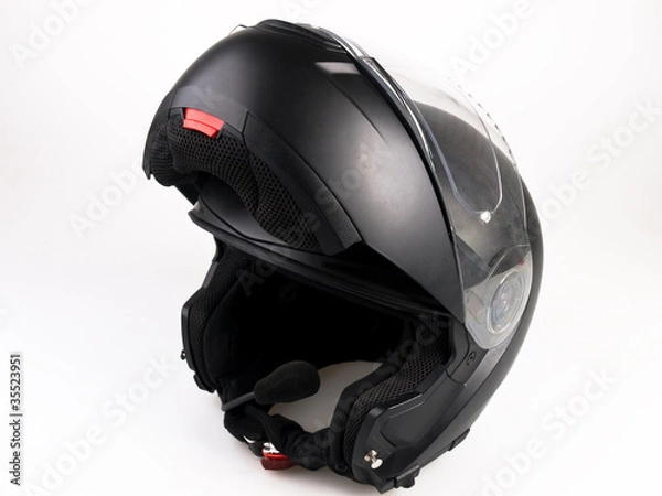 Obraz Motorradhelm mit Sprechfunk