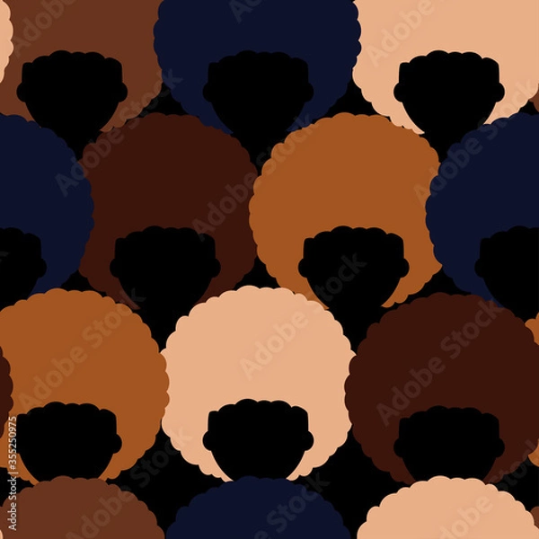 Obraz seamless pattern with black people