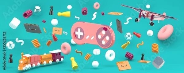 Fototapeta Kobiety z drzew, krzewów i chmur wektor wzór