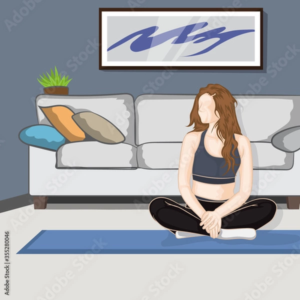 Obraz woman doing yoga