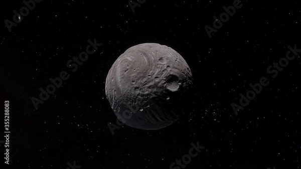 Obraz realistic planet Miranda, satellite of Uranus 3d render