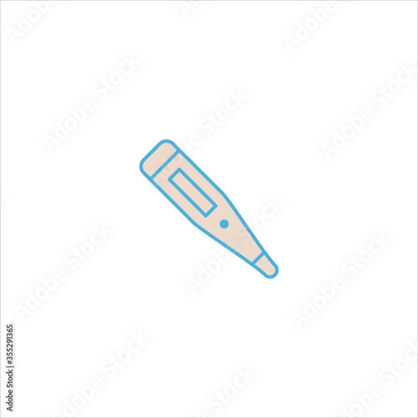 Fototapeta thermometer icon flat vector logo design trendy
