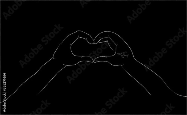 Fototapeta hand with the plane