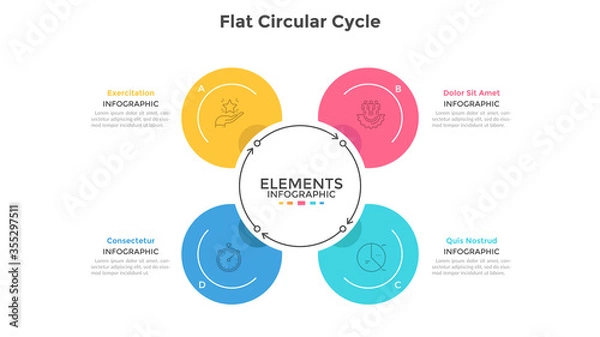Fototapeta Modern Infographic Vector Template