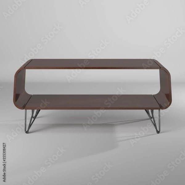 Fototapeta Mesa de cafe moderna, minimalista _ 3d render