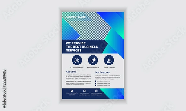 Obraz Colorful Creative and Corporate Business Flyer Design Vector