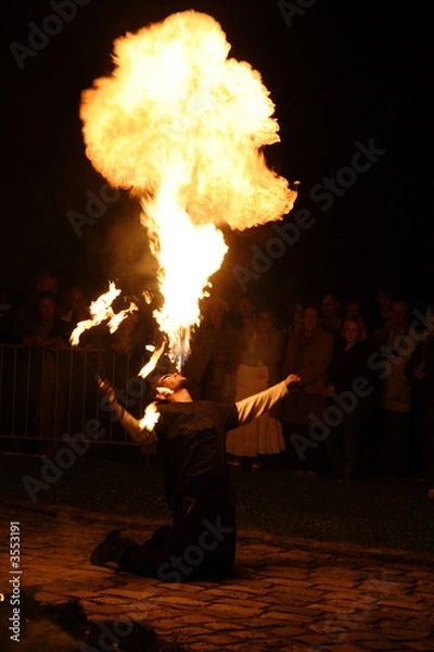 Fototapeta cracheur de feu