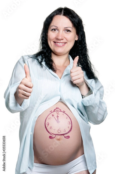 Obraz Tummy with drawing