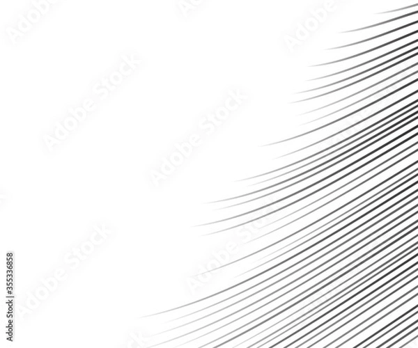 Fototapeta Comic speed lines background Rectangle fight stamp for card Manga or anime, graphic texture, superhero action, explosion background. Black and white vector illustration