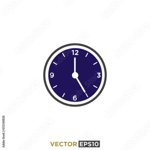 Obraz Clock and Time Icon Design Vector