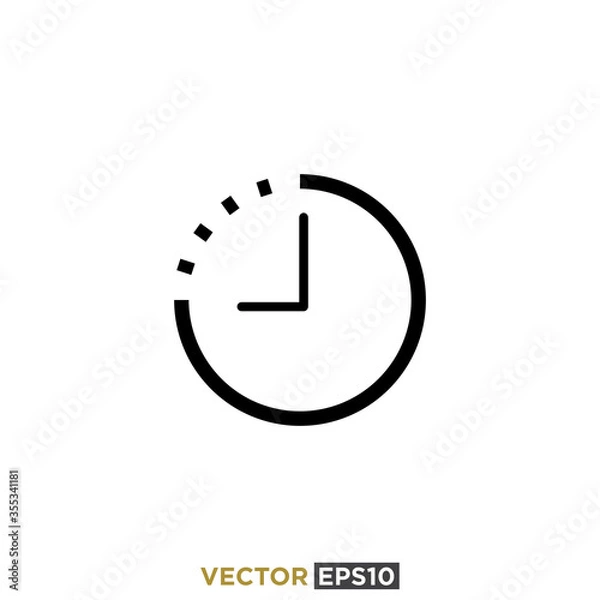 Obraz Clock and Time Icon Design Vector