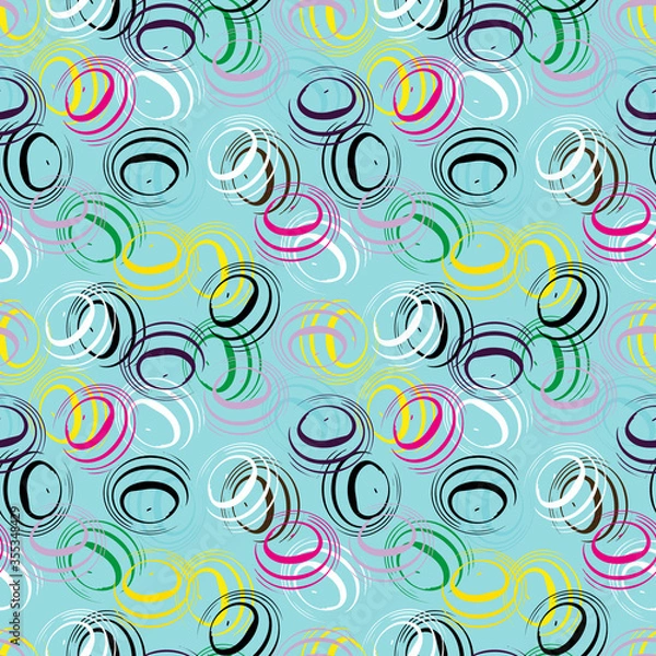 Fototapeta color abstract ethnic seamless pattern in graffiti style with elements of urban modern style bright quality illustration for your design