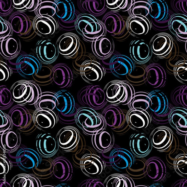 Fototapeta color abstract ethnic seamless pattern in graffiti style with elements of urban modern style bright quality illustration for your design