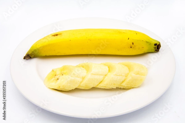 Obraz banana on white background