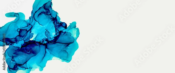 Fototapeta Luxurious ink bouquet nature. Art&Gold. Very beautiful transparent creativity. Abstract artwork. Ink colors are amazingly bright, luminous, translucent, free-flowing. Masterpiece of designing art.