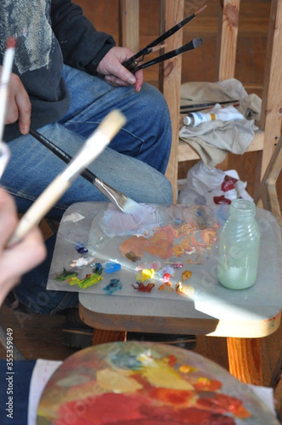 Obraz artist with palette