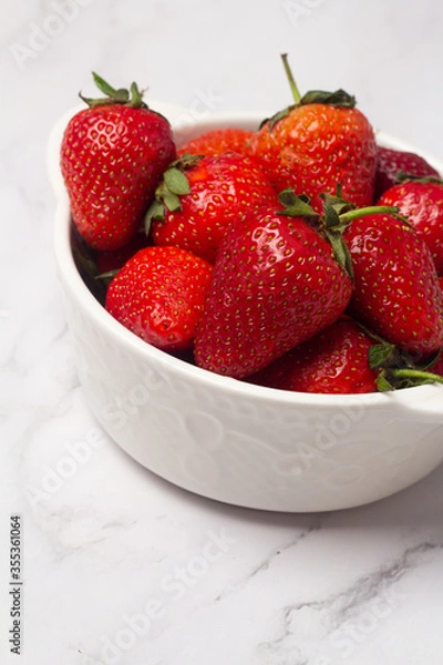 Fototapeta fresh strawberries closeup.