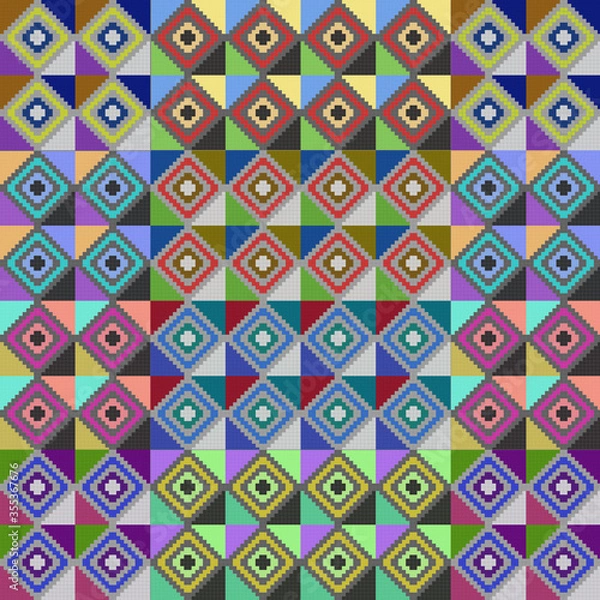 Fototapeta Seamless Pattern, Background and Texture, Weave look, size 15'' x 15'' at 300 resolution, can be used in Textiles, Tiles, Wallpapers, Backgrounds etc. 