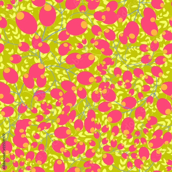 Obraz pink Abstract floral vector seamless repeat pattern