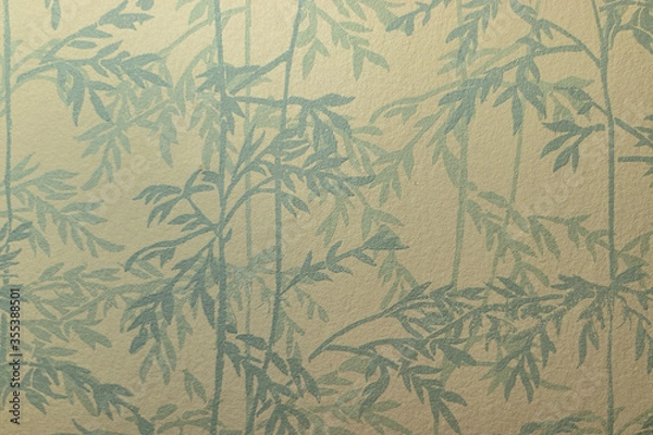 Fototapeta Rough background with floral patterns as a retro board