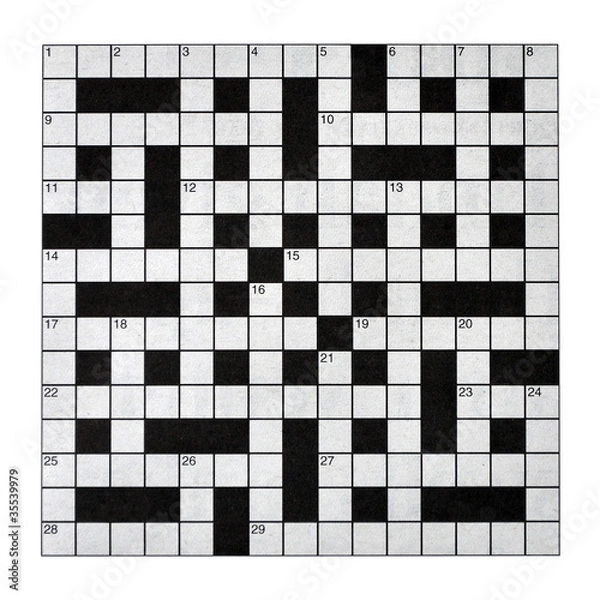 Fototapeta Blank Crossword