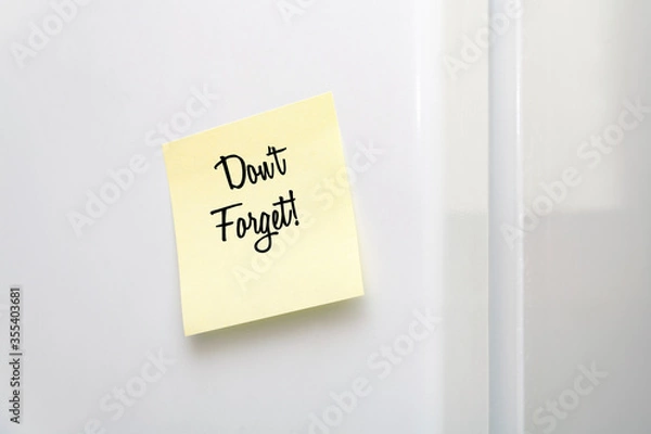 Obraz Reminder Message on a Fridge