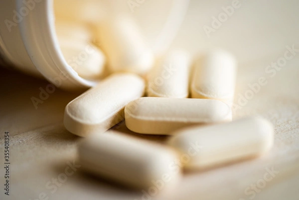 Fototapeta Close Up Medical Pills and Drugs With Shallow Depth of Field