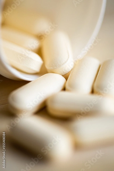 Fototapeta Close Up Medical Pills and Drugs With Shallow Depth of Field