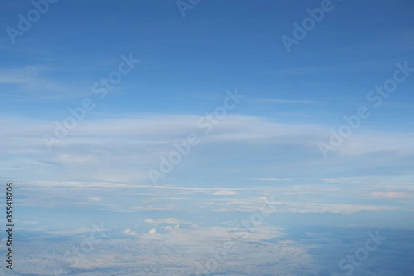 Obraz Beautiful clouds with blue sky background.