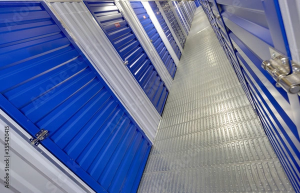 Fototapeta Interior of a modern warehouse ,clean and empty