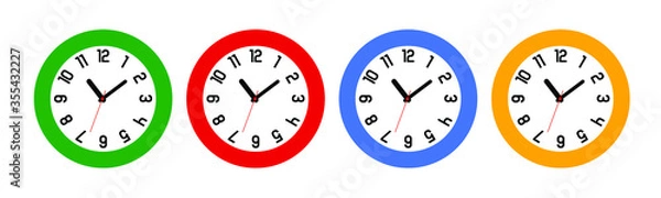 Fototapeta wall clock set	