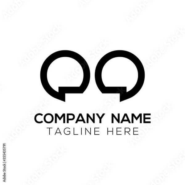 Fototapeta Initial Simple Letter OO Logo Design Vector Template. Abstract Minimal OO Letter Logo Design