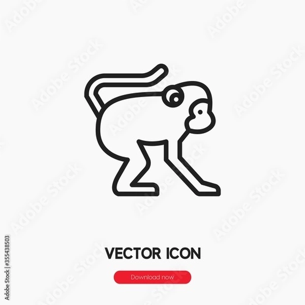 Fototapeta monkey icon vector sign symbol