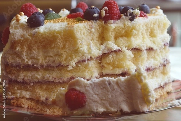 Obraz Dobry słodki tort. 