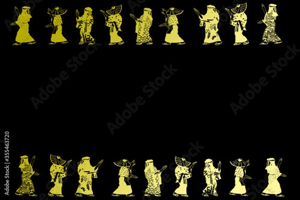 Obraz 西馬音内盆踊りフレーム