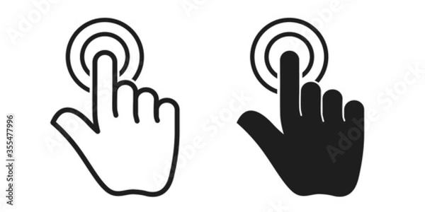 Obraz Hand Touch icon vector. Touch icon vector